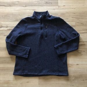 Woolrich Men's Dark Blue Zip-Up Sweater